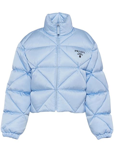 prada jacket women's puffer|Prada cropped cashmere down jacket.